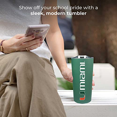Miami Hurricanes 18oz Stainless Steel Insulated Tumbler - BPA-Free