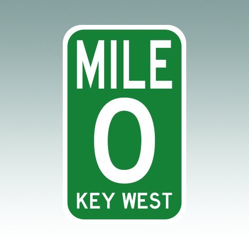 Mile Marker 0 Decal - Die Cut Sticker - 2.78" x 4.50"