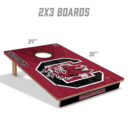 2' x 3' Wood Cornhole Game Set with Team Logo Bags - South Carolina Gamecocks