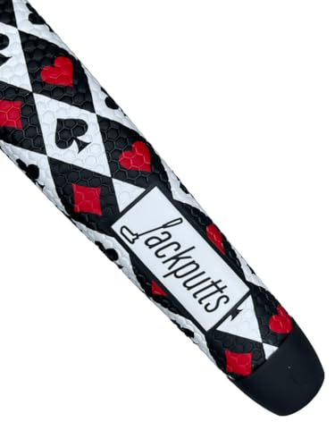 Jackputts Gambler Midsize Pistol Putter Grip for Golf Clubs - Fun Card Design