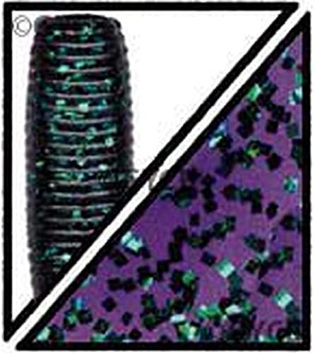 5" Kut Tail Worm - June Bug Purple with Emerald Flake (10 Pack)