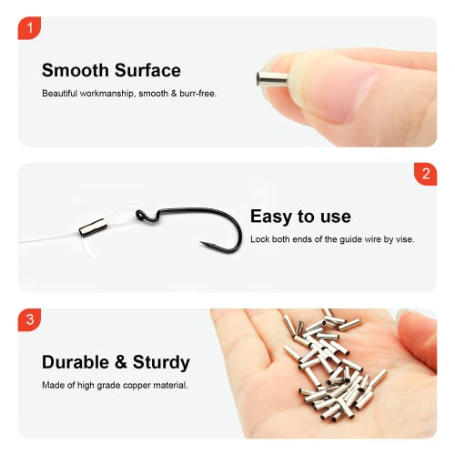 Copper Crimp Sleeves Kit - 500pcs Corrosion-Resistant Fishing Leaders