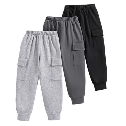 Nivne Tco Boys Casual Sweatpants Set 8 Years - 3 Pack Toddler & Kids Pants