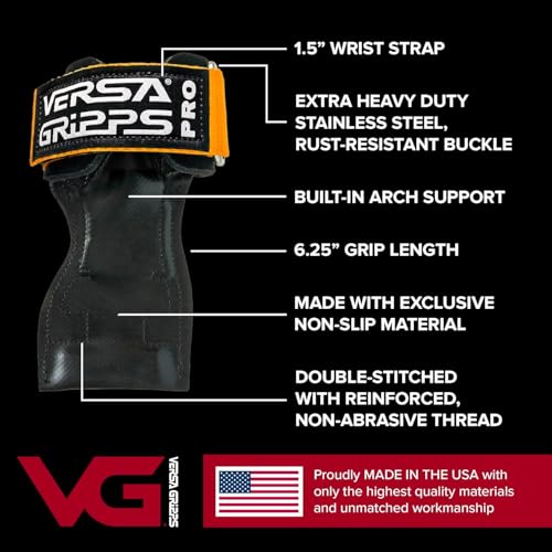 PRO Wrist Straps for Weight Lifting - Black, Small (6-1/8" to 7")