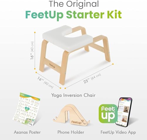 Yoga Headstand Bench - Vegan Inversion Trainer, Classic White