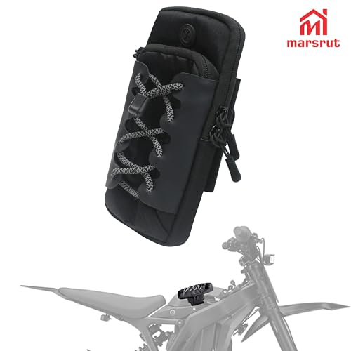 Marsrut Black Phone Bag for Surron & E-Bike Batteries, Reflective Safety Strap