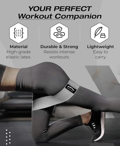 Bingwaah Fabric Resistance Bands Set - Full-Body Workout & Strength Training
