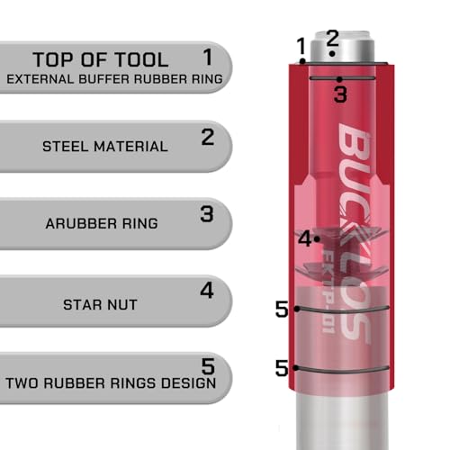 BUCKLOS Professional Edition Bike Fork Star Nut Setting Install Tool Kit for 1" & 1-1/8" Fork Tubes