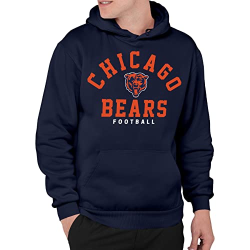 Chicago Bears Hoodie - Unisex Adult Pullover Sweatshirt - XX-Large Blue