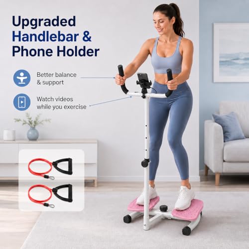 Waist Twisting Machine with Handlebar & Phone Holder - 330 lbs Capacity