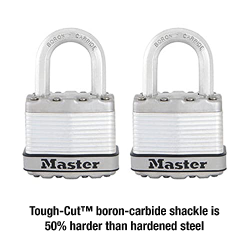 Master Lock M1XT Magnum Heavy Duty Padlock with Key, 2 Pack Keyed-Alike