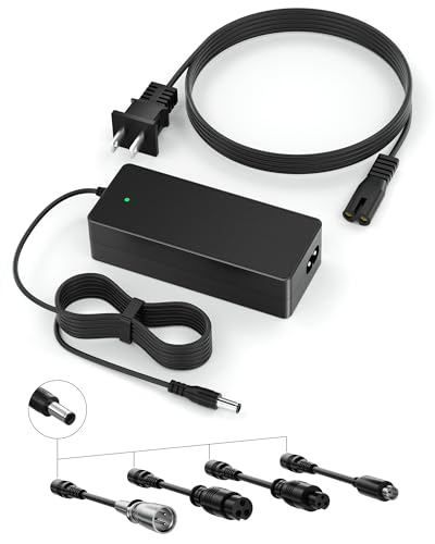 VHBW 42V 2A Universal Scooter Charger with 5 Connectors for 36V EBikes & Scooters
