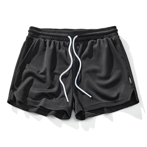 Men's 3-Inch Mesh Running Shorts - Quick Dry Gym Shorts with Pockets