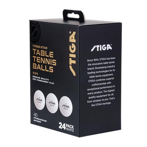 3-Star Table Tennis Balls - 24 Pack White - USATT Approved
