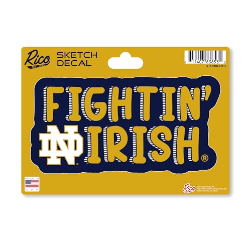 Notre Dame Fighting Irish Decal - 4" x 6" Vintage Look