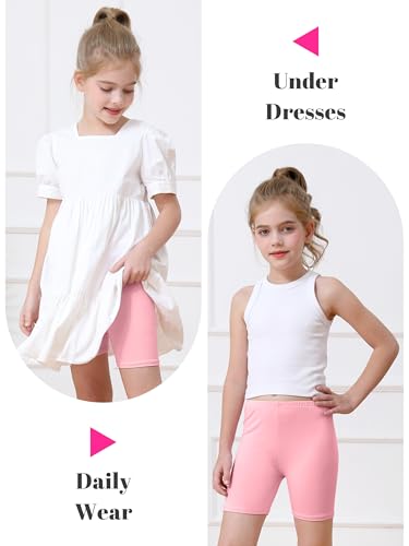 Girls Bike Shorts – 6 Pack Under Dress Dance Shorts for Toddlers - Multi-Color (2-3T)