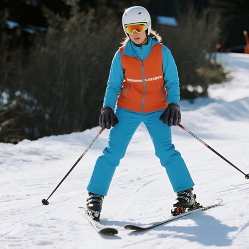 Women's Winter Ski Gloves - Waterproof Touchscreen, Black Style, Medium