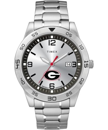 Men's 42mm Quartz Watch with Stainless Steel Strap - Georgia Bulldogs