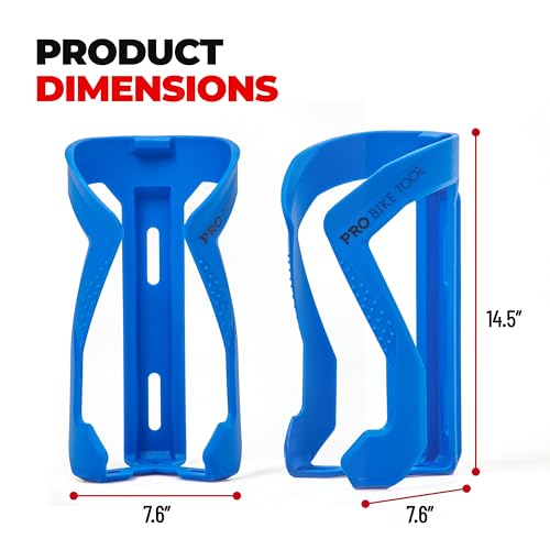 Lightweight Bike Water Bottle Holder - Nylon Glass Fiber, Blue