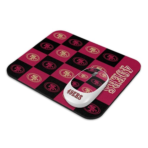 Wireless Mouse with Checkered Mouse Pad - Compact & Non-Slip