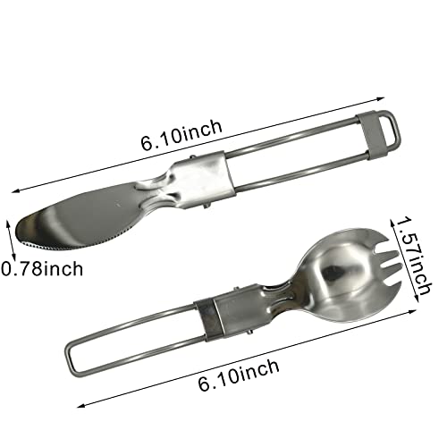 Portable Stainless Steel Camping Utensils Set - 4 Pcs