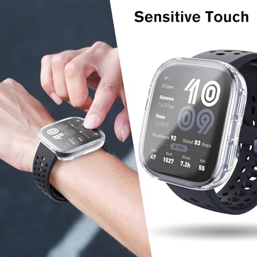 Fintie 3 Packs TPU Screen Protector Case Compatible with Amazfit Bip 6