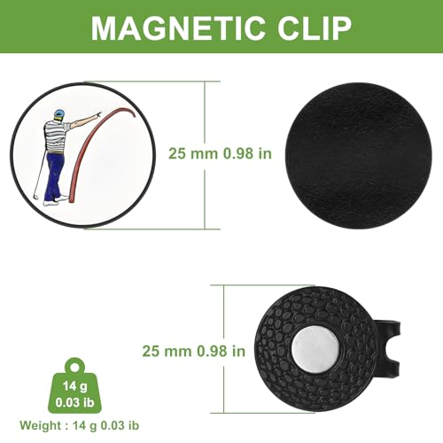 Golf Ball Marker with Magnetic Hat Clip - Funny Design, 25 MM - FEI