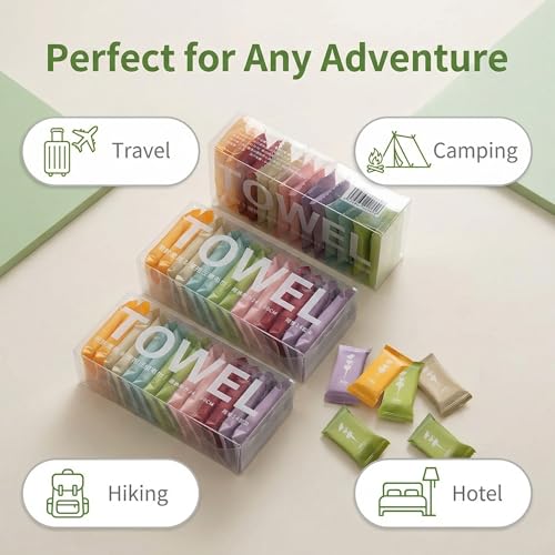 42 Pcs Disposable Compressed Towels for Travel & Camping