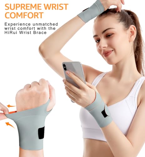 Ultra-Thin Elastic Wrist Brace for Support & Pain Relief - Gray