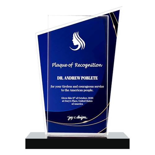 Custom Acrylic Award Plaque - 12-Inch Victory Trophy for Recognition