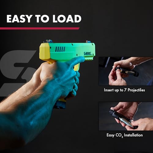Home Defense Projectile Launcher Kit - Large Size with 7 Impact Projectiles