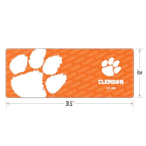 Clemson Tigers Desk Pad - Large Non-Slip Mouse & Keyboard Mat