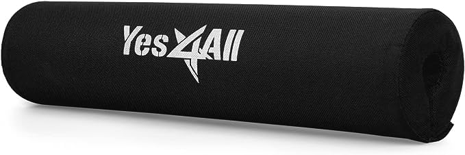 Ergonomic Foam Bar Pad - Olympic Barbell Squat & Neck Pad - Black