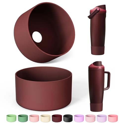 Silicone Boot Sleeve for Owala FreeSip Sway Bottles - Black Cherry, 2 PCS