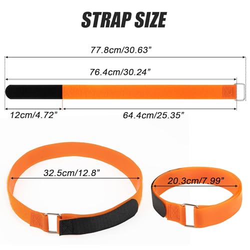 30-inch Bicycle Wheel Stabilizer Straps with Metal Buckle - Orange