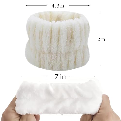 8-Pack Microfiber Wrist Washbands for Face Washing - Absorbent Spa Towels