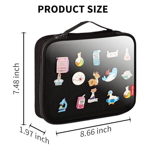 Pin Display Book for Collectors - 6-Page Travel Case for Pins