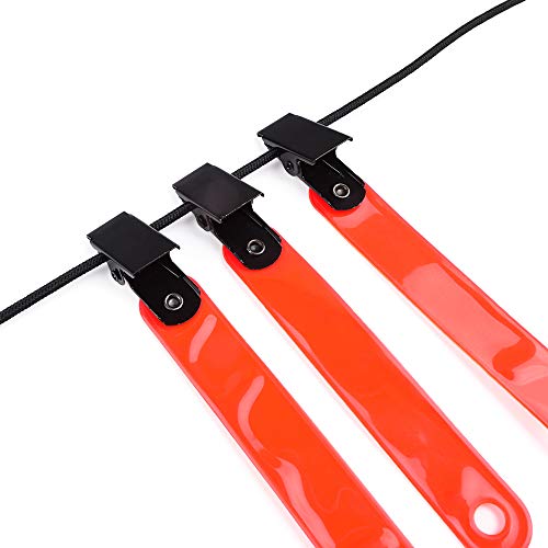 Reflective Trail Markers for Hunting - 12 Pack Orange Clips