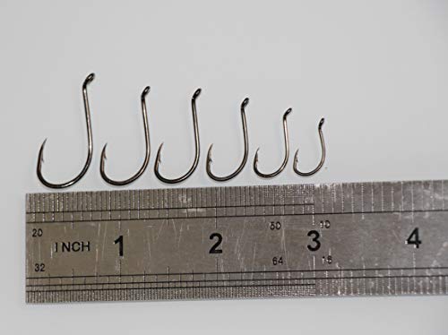 Black Octopus Beak Fishing Hooks - 100pcs, Size 6#