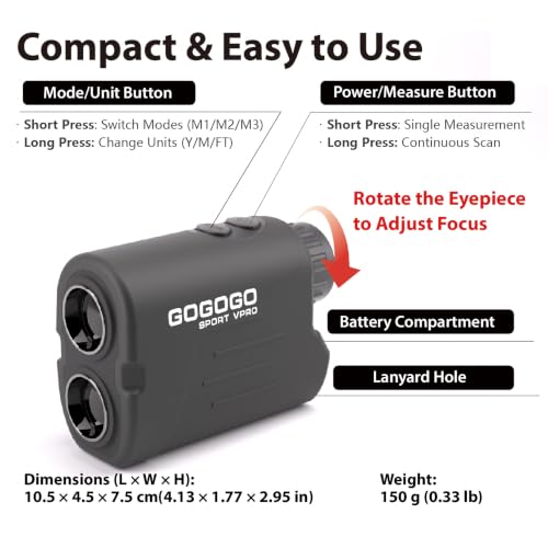 Laser Rangefinder with Slope for Golf & Hunting - GS03