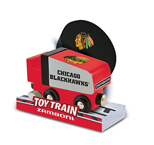 NHL Real Wood Toy Train - Chicago Blackhawks Zamboni