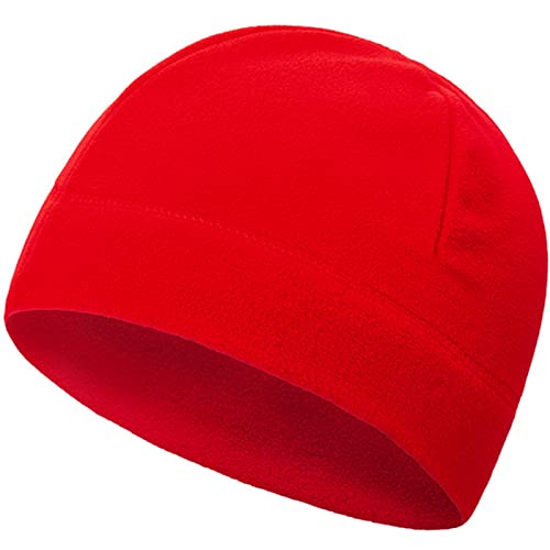 Tactical Polartec Fleece Beanie Hat - One Size / Red