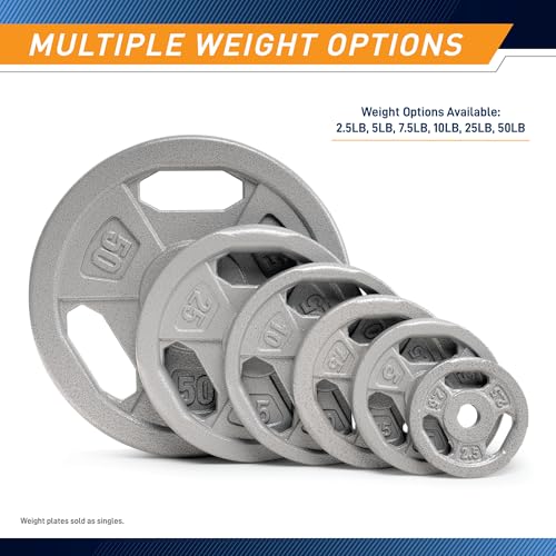 2.5 lb Cast Iron Standard Grip Plates for Strength Training
