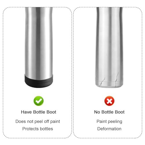 Silicone Bottle Bottom Sleeves - 2pcs for Contigo Ashland Chill 24oz - Black