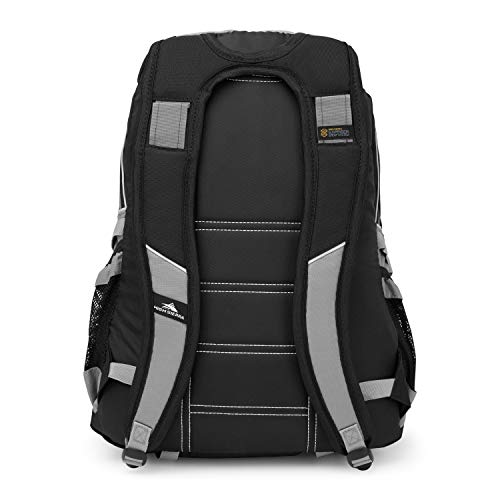 High Sierra Loop Backpack with Tablet Sleeve - Travel & Work Bookbag, Black/Charcoal, One Size