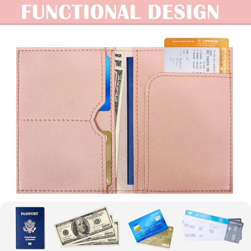 Pink Passport Cover and Luggage Tag Set with Initial A