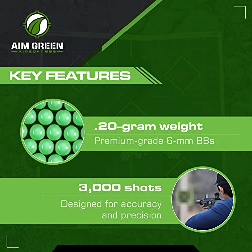 Biodegradable Airsoft Tracer BBs - Glow-in-the-Dark 0.20g - 3000 Count