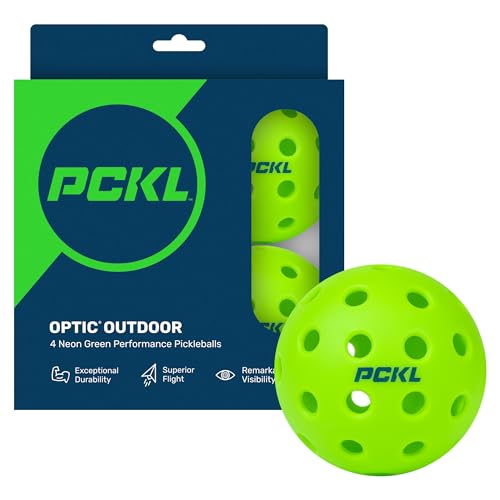 Outdoor Green Pickleball Balls - 4 Pack Optic High-Visibility