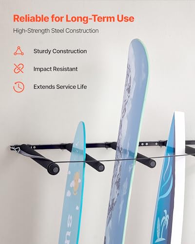 VEVOR Surfboard Wall Rack 6 Arms Vertical Paddle Board Holder with Rubber Cushions