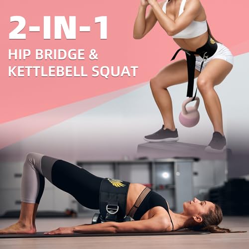 Heavy Duty Hip Thrust Belt for Glute Training - Purple